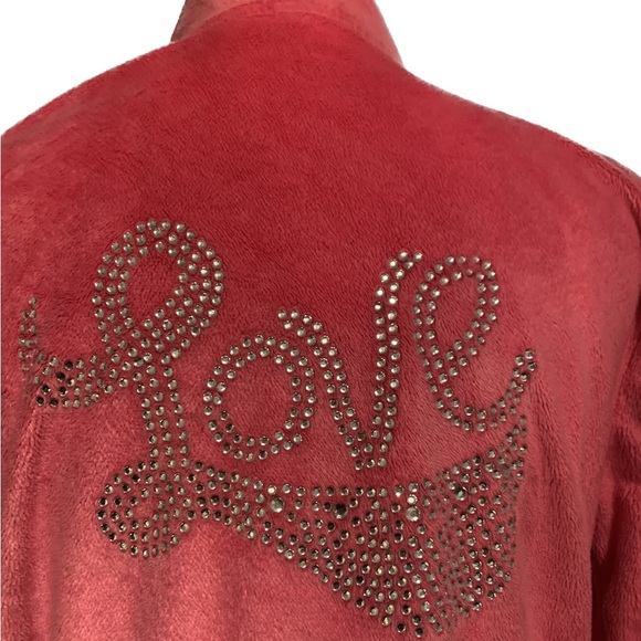 Jennifer Moore Designer Women Robe (Size: S) with bedazzled "Love" back. - Picture 4 of 5